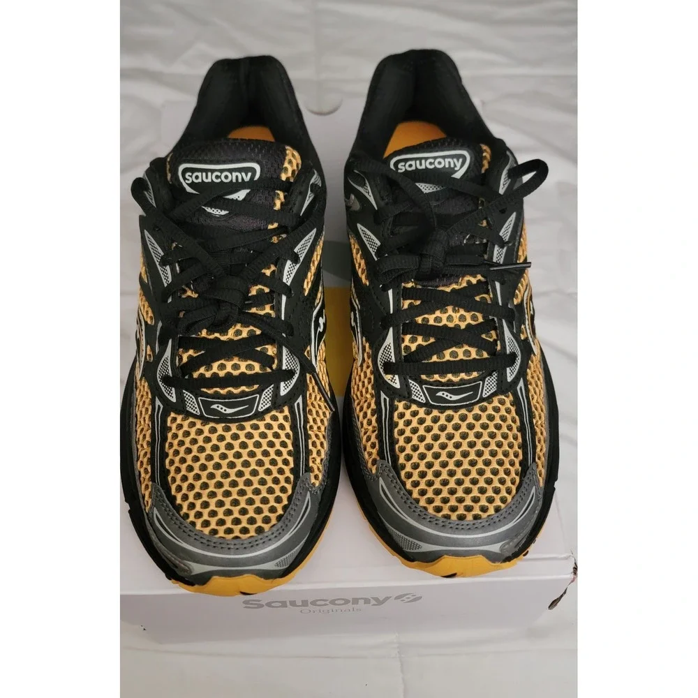 Saucony Progrid Omni Running Shoes Yellow Blk Mesh Athletic Sneakers Women's 9.5
